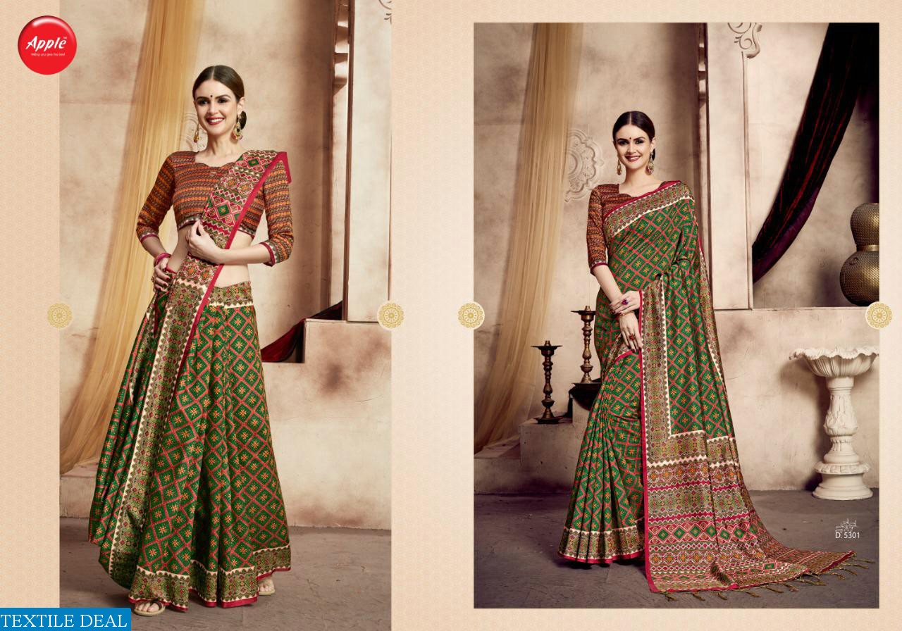 APPLE LAUNCH RAJWADI PATOLA VOL 1 SILK DIGITAL PRINT FORMAL WEAR SAREE SELLER