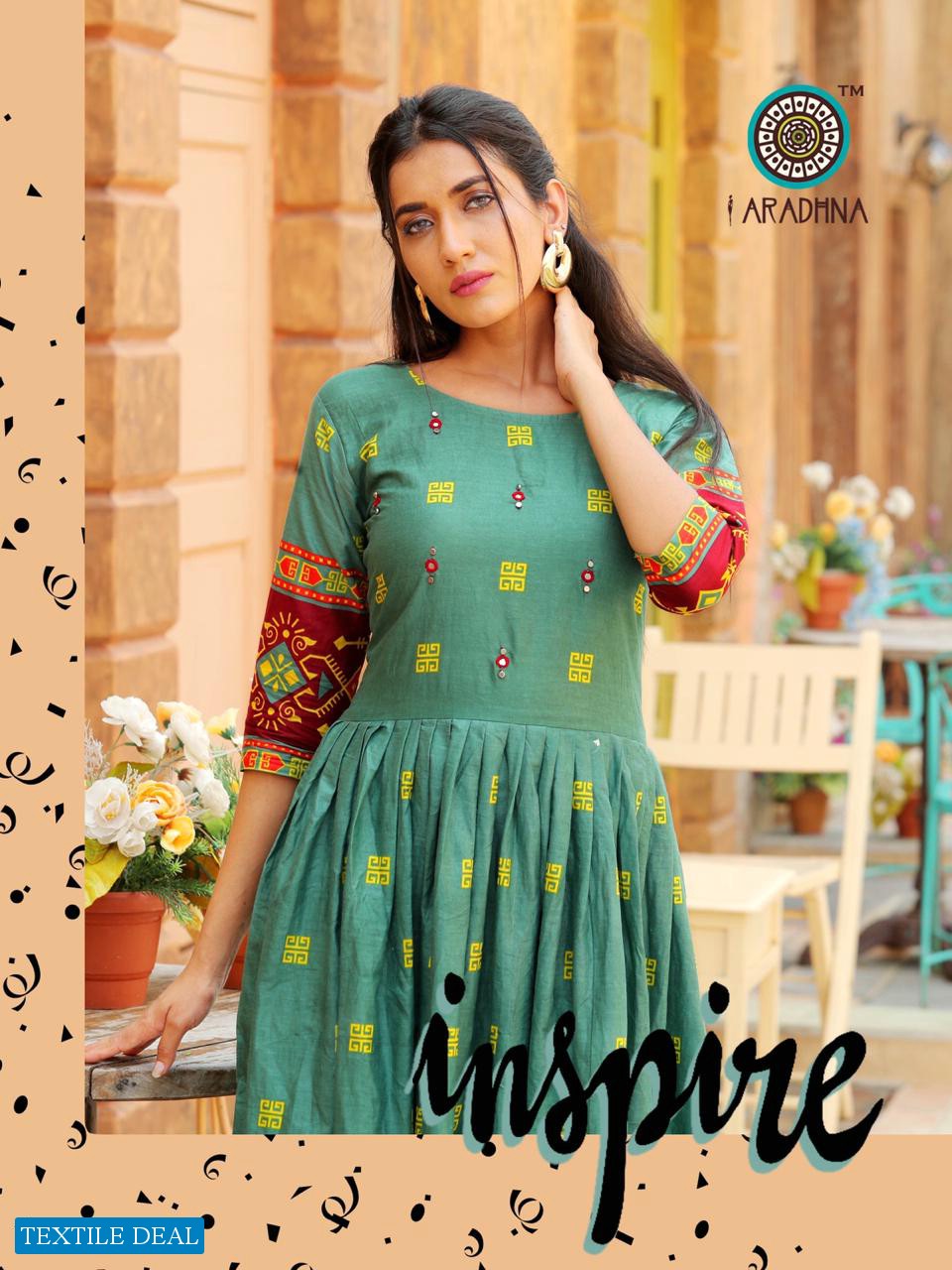 ARADHANA PRESENTS LEVEL VOL 2 COTTON PRINT WITH WORK LONG FESTIVAL WEAR KURTI COLLECTIONS