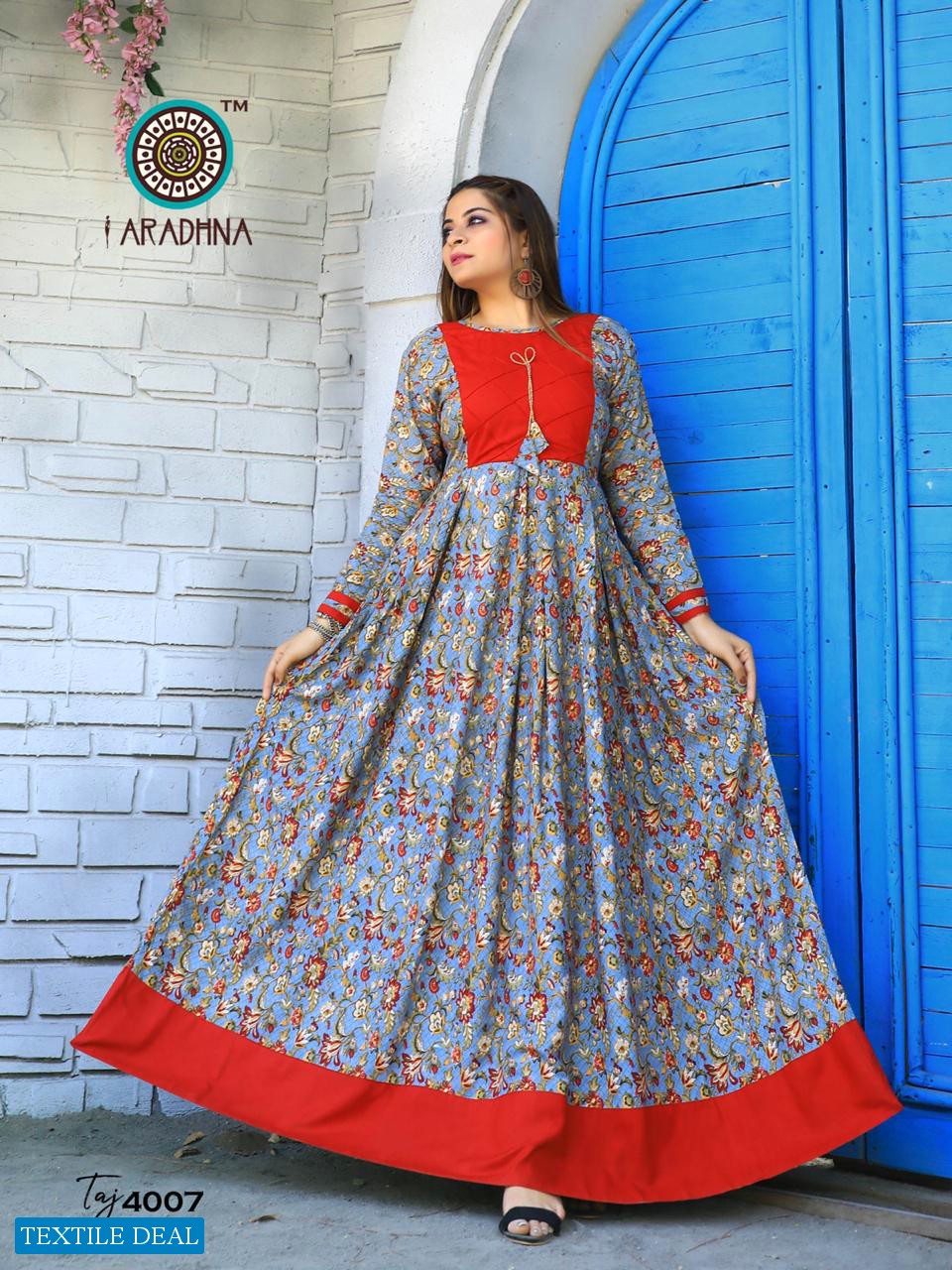 ARADHNA TAJ VOL 4 RAYON COTTON LONG GOWN COLLECTION