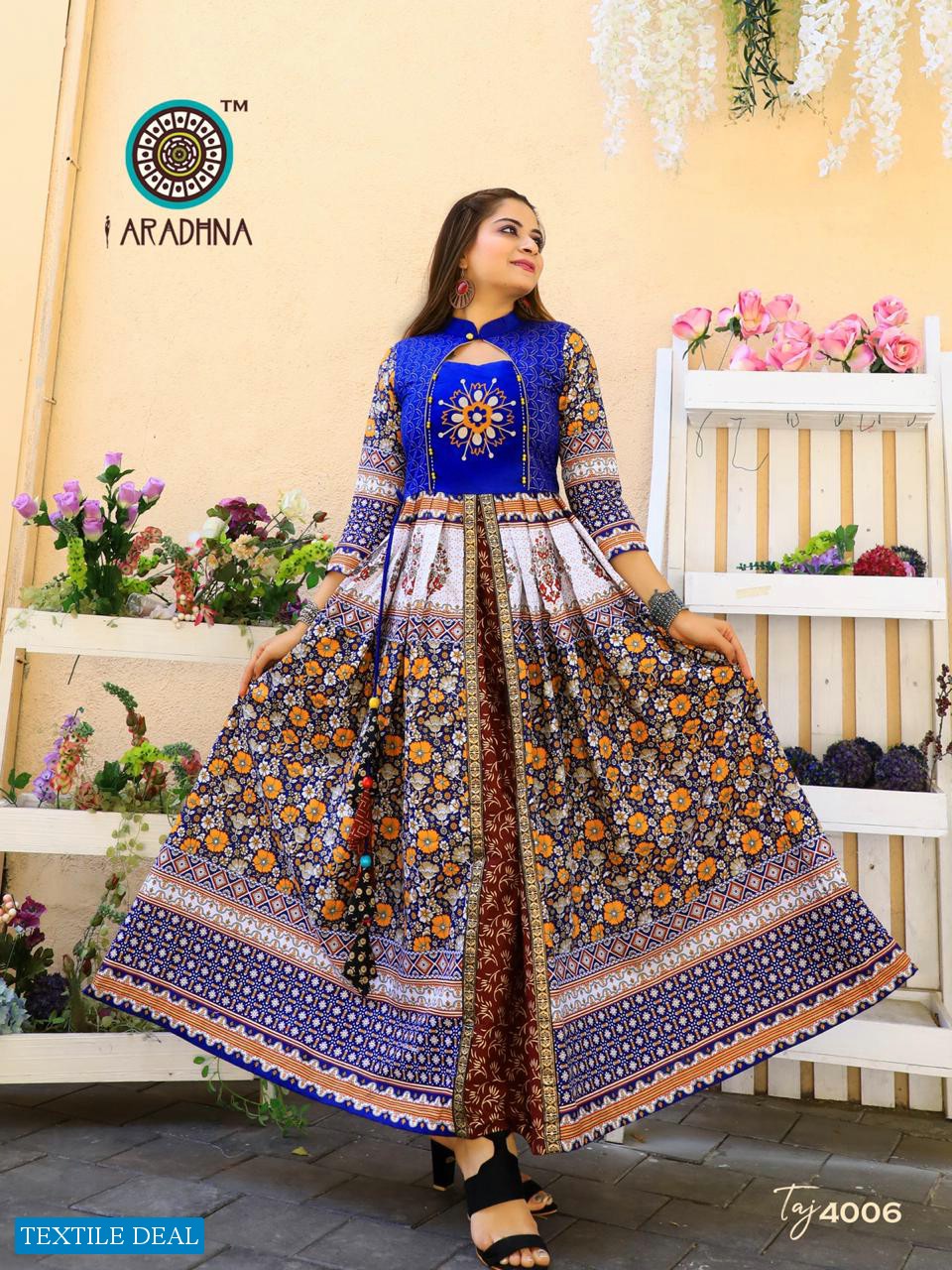 ARADHNA TAJ VOL 4 RAYON COTTON LONG GOWN COLLECTION