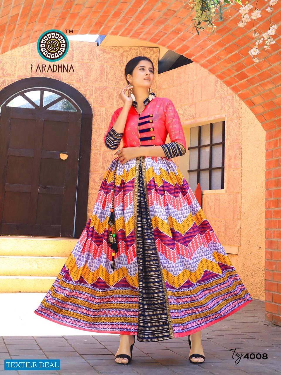 ARADHNA TAJ VOL 4 RAYON COTTON LONG GOWN COLLECTION
