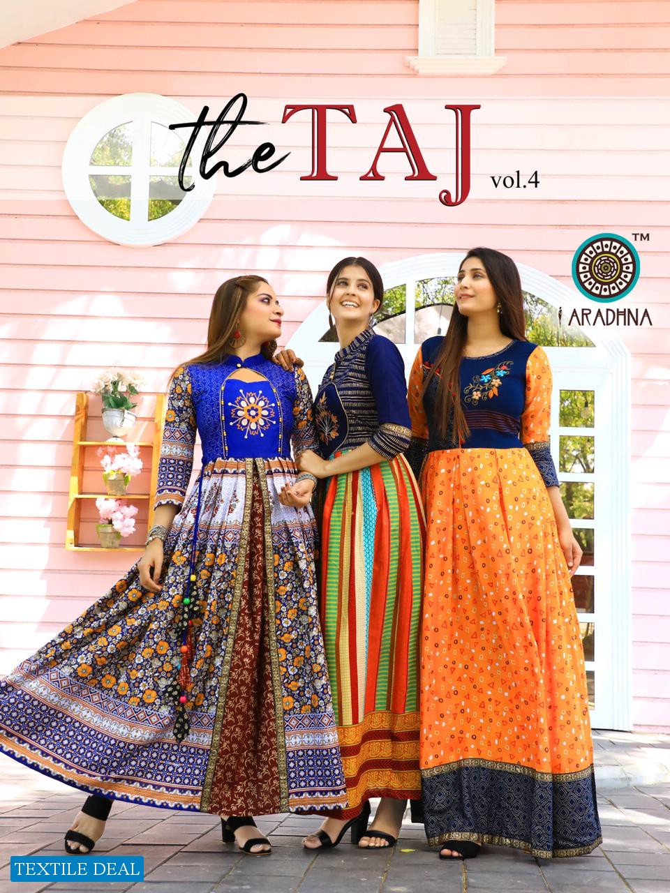 ARADHNA TAJ VOL 4 RAYON COTTON LONG GOWN COLLECTION