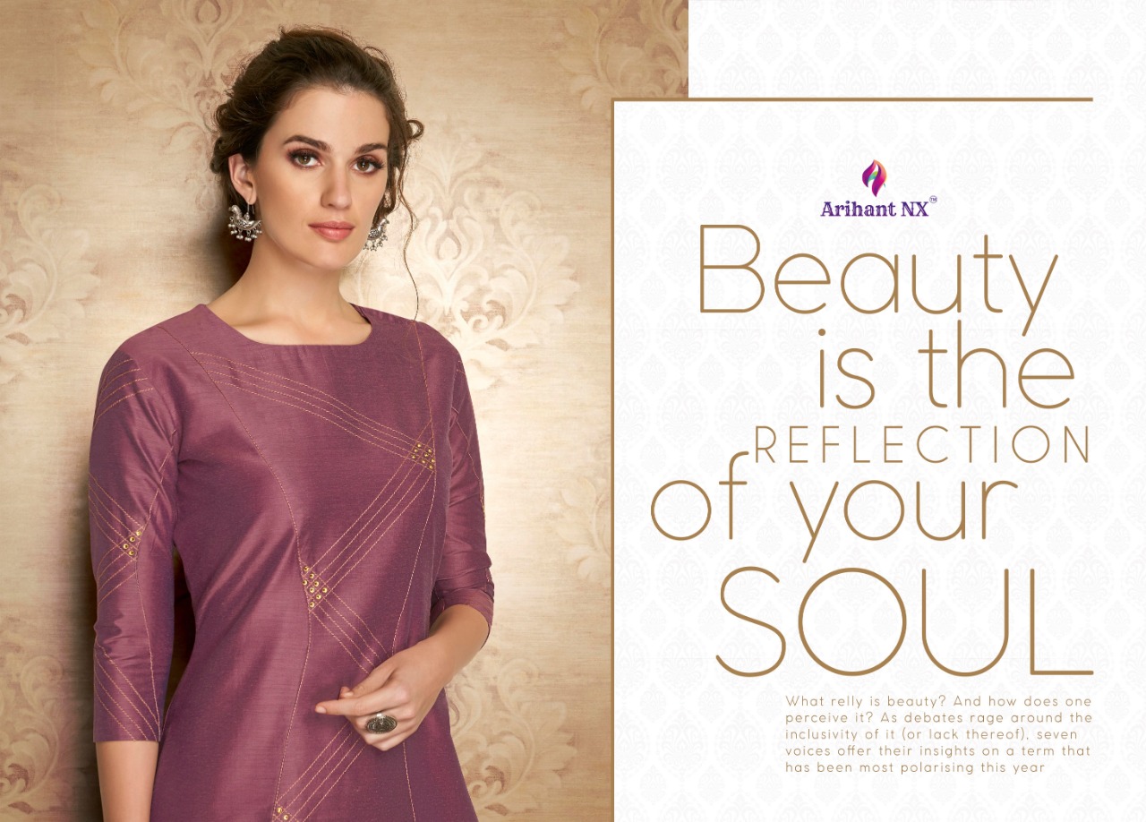ARIHANT CLAIRE VISCOSE SILK CASUAL WEAR LONG KURTI WHOLESALER