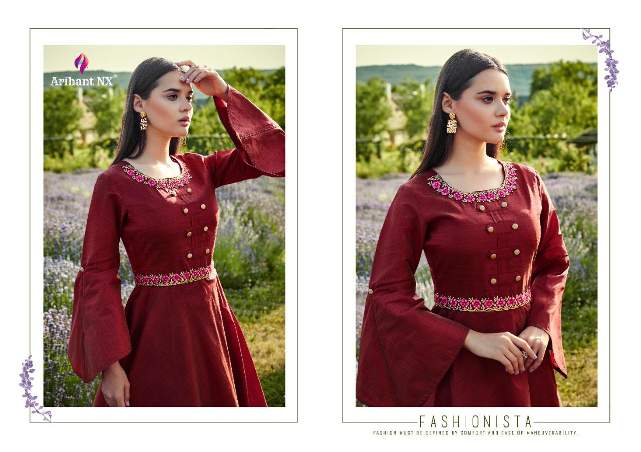 ARIHANT FIZA SILK COTTON FANCY LONG GOWN COLLECTION