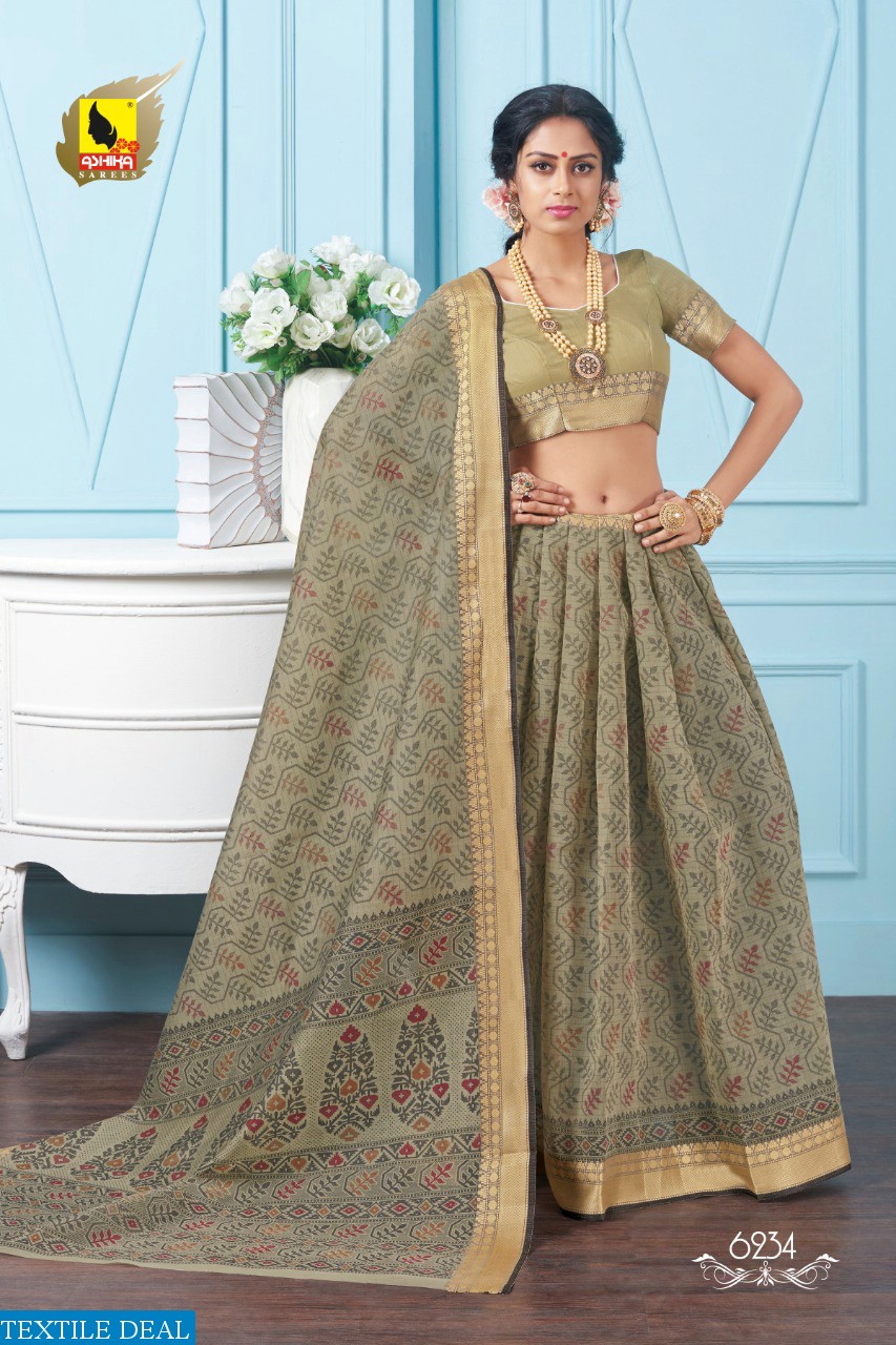 ASHIKA SAREE CRYSTAL VOL 7 GADWAL COTTON CASUAL WEAR SAREE WHOLESALE EXPORTER