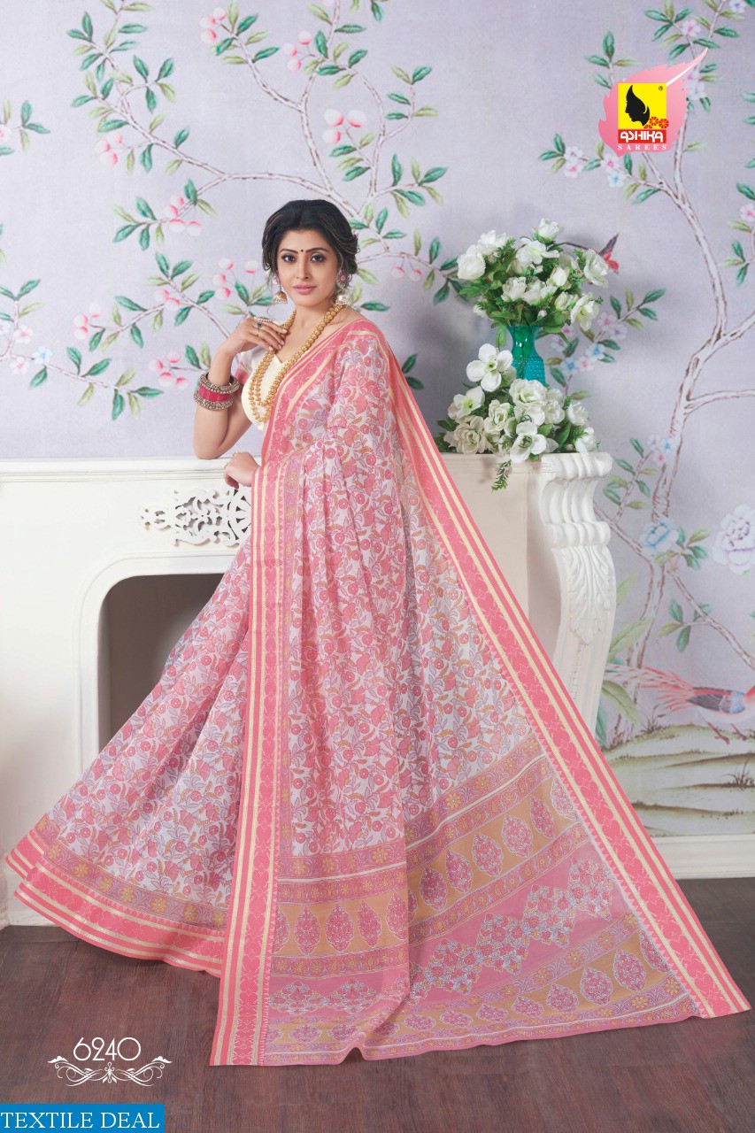 ASHIKA SAREE CRYSTAL VOL 7 GADWAL COTTON CASUAL WEAR SAREE WHOLESALE EXPORTER