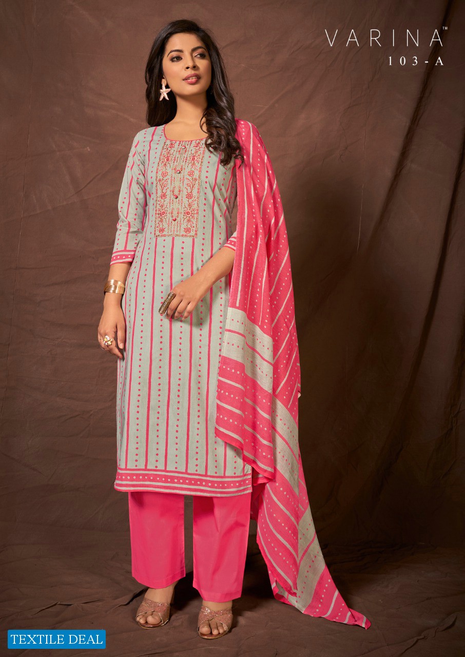 ASINA BY VARINA OMTEX LAWN COTTON SUMMER WEAR LADIES SALWAR KAMEEZ