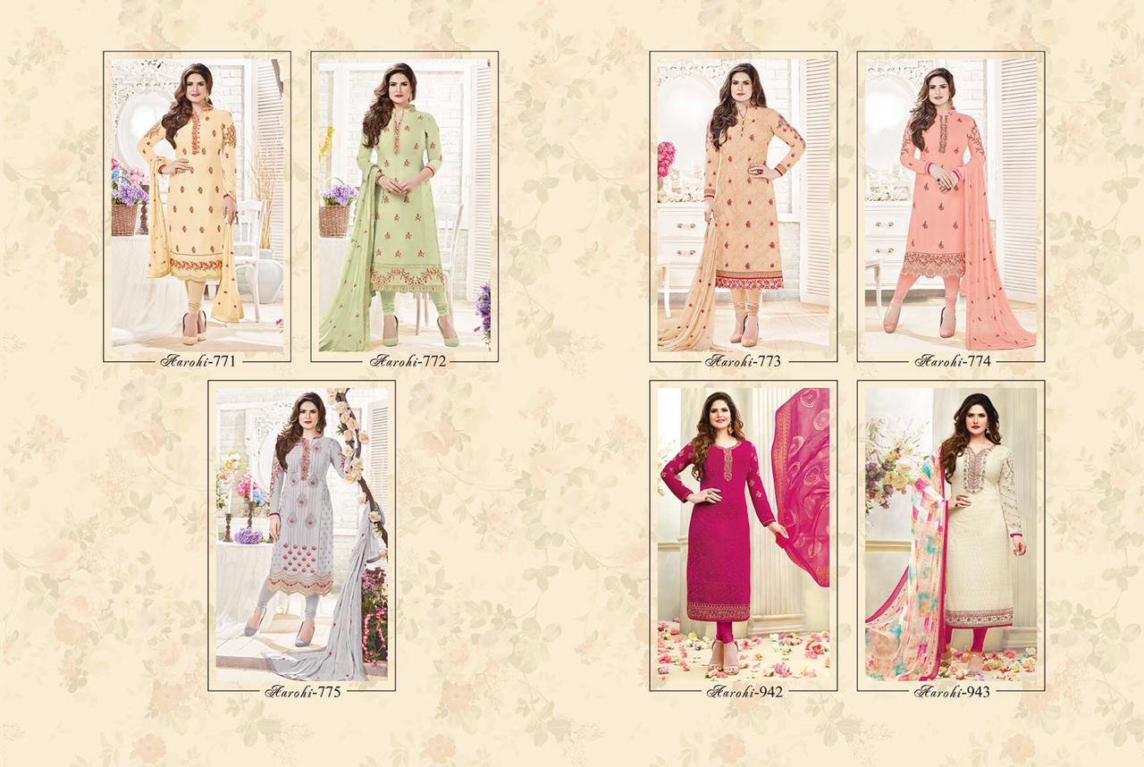 AVON TRENDZ LAUNCH AAROHI VOL 15 NEW DESIGN PRINT SATIN GEORGETTE SALWAR SUITS EXPORTER