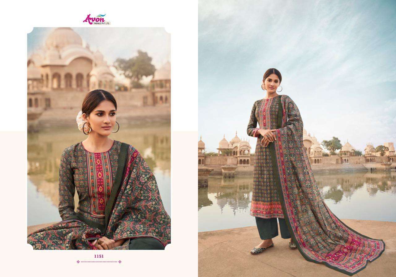 AVON TRENDZ PATOLA SILK 1151-1156 SERIES COTTON SILK WOMEN SALWAR KAMEEZ DESIGN OF 2021