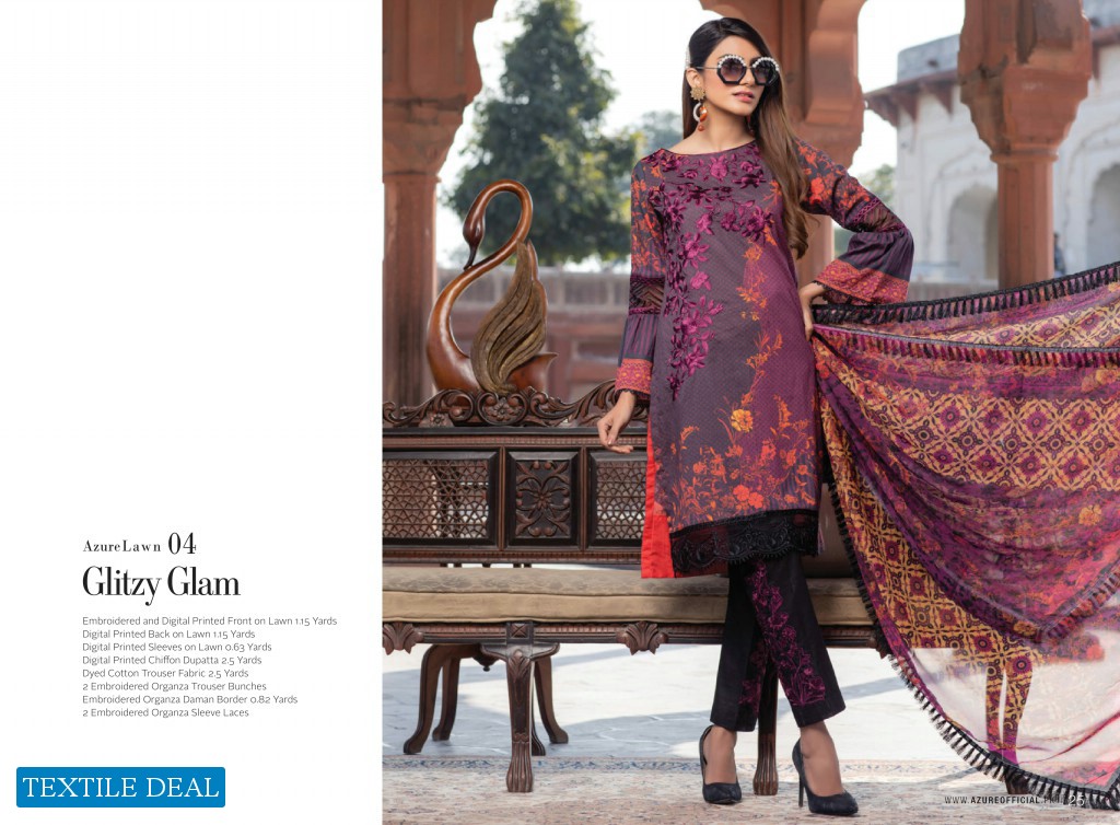 AZURE LUXURY LAWN PREMIUM EMBROIDERED EID SPECIAL COLLECTION 2020