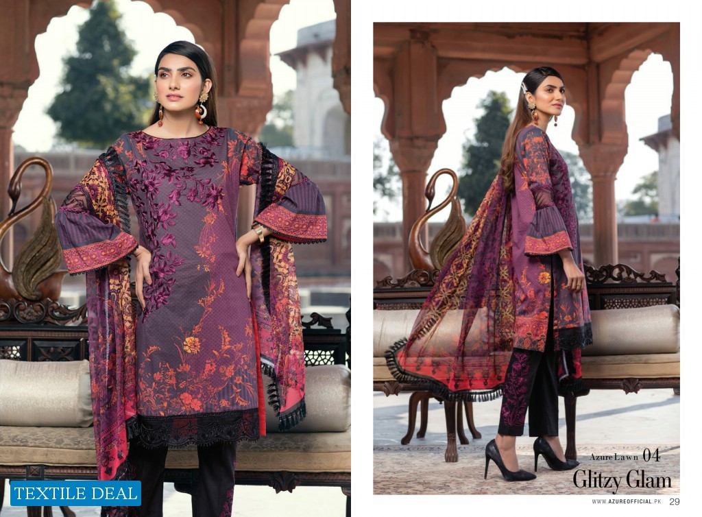 AZURE LUXURY LAWN PREMIUM EMBROIDERED EID SPECIAL COLLECTION 2020