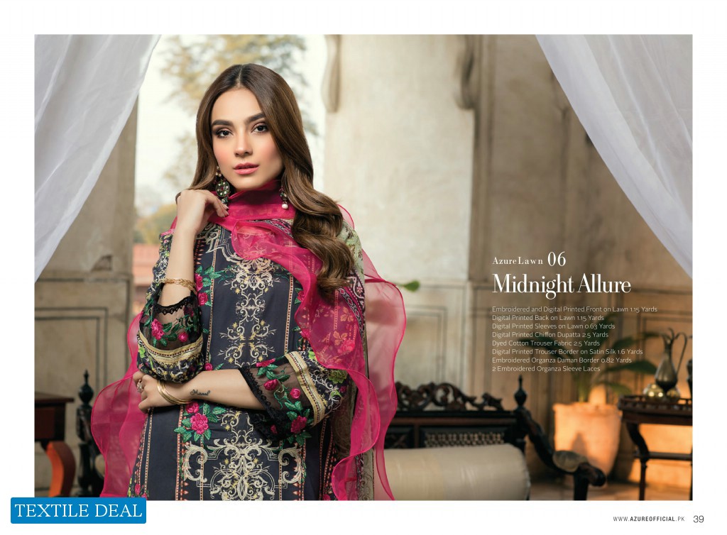 AZURE LUXURY LAWN PREMIUM EMBROIDERED EID SPECIAL COLLECTION 2020