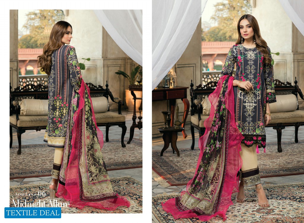 AZURE LUXURY LAWN PREMIUM EMBROIDERED EID SPECIAL COLLECTION 2020