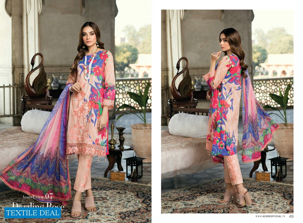 AZURE LUXURY LAWN PREMIUM EMBROIDERED EID SPECIAL COLLECTION 2020