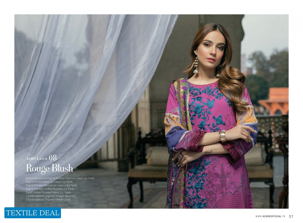 AZURE LUXURY LAWN PREMIUM EMBROIDERED EID SPECIAL COLLECTION 2020