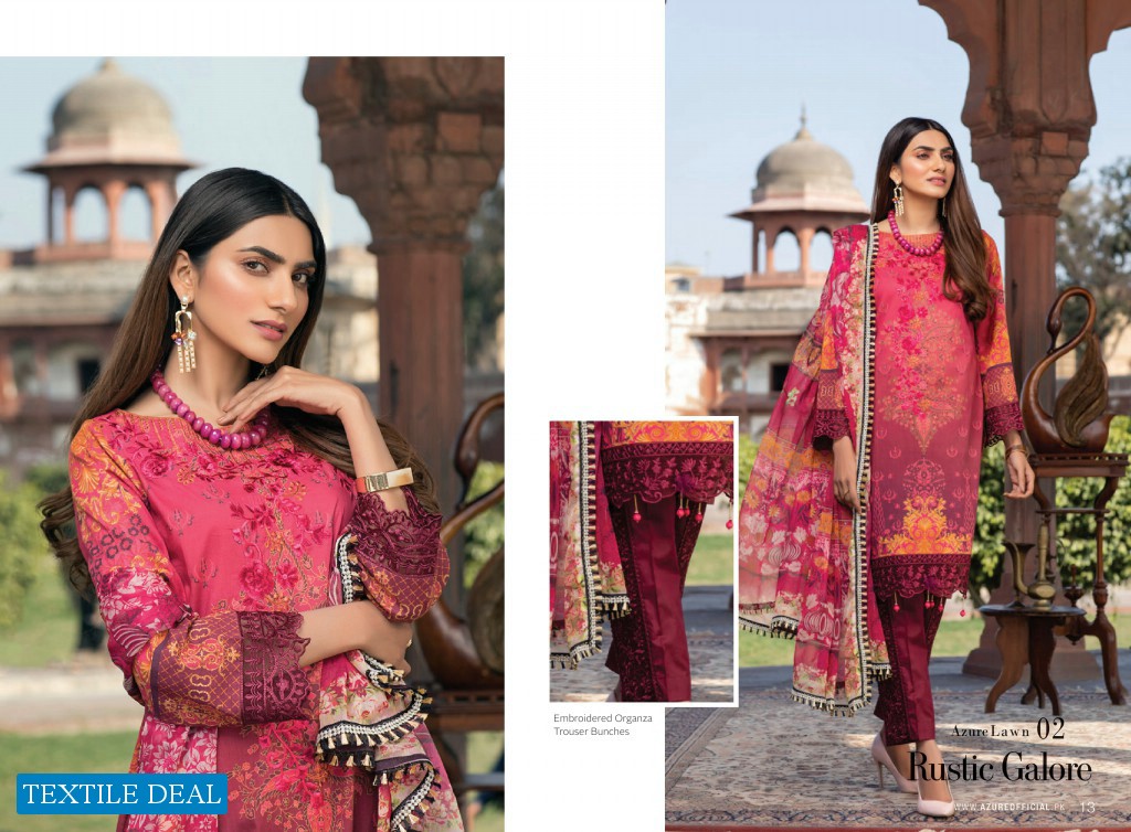 AZURE LUXURY LAWN PREMIUM EMBROIDERED EID SPECIAL COLLECTION 2020
