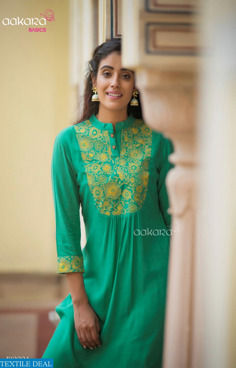 Aakara Basics Vol-10 Wholesaler And Dealer Long Kurtis