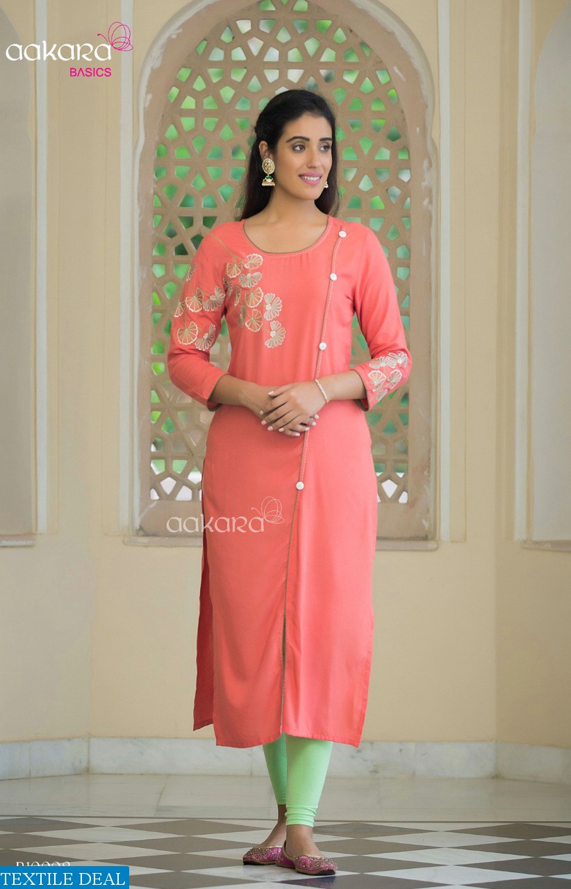 Aakara Basics Vol-10 Wholesaler And Dealer Long Kurtis