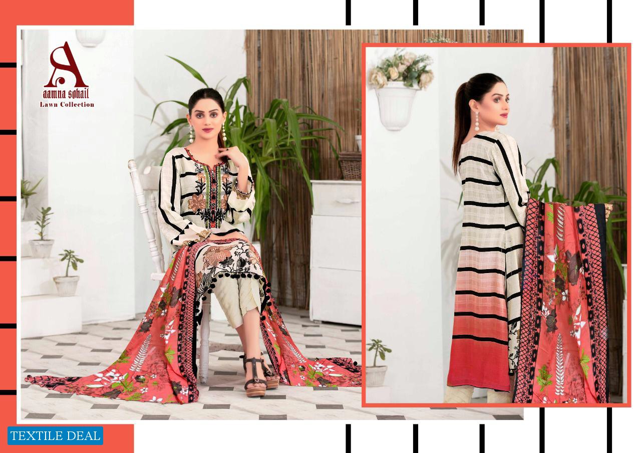 Aamna Sohail Lawn Collection Wholesale Formal Lawn Dress