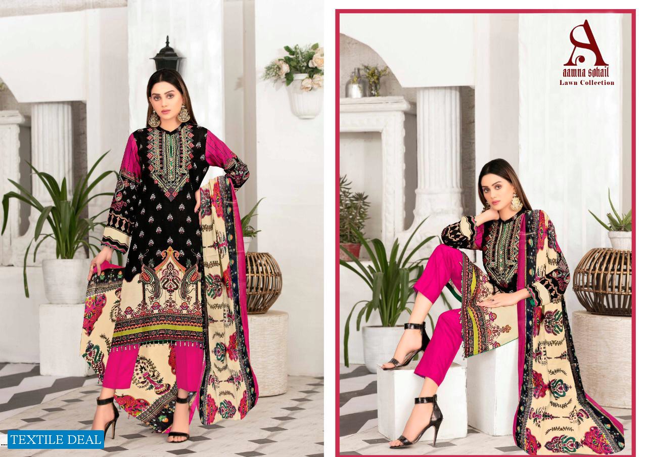 Aamna Sohail Lawn Collection Wholesale Formal Lawn Dress
