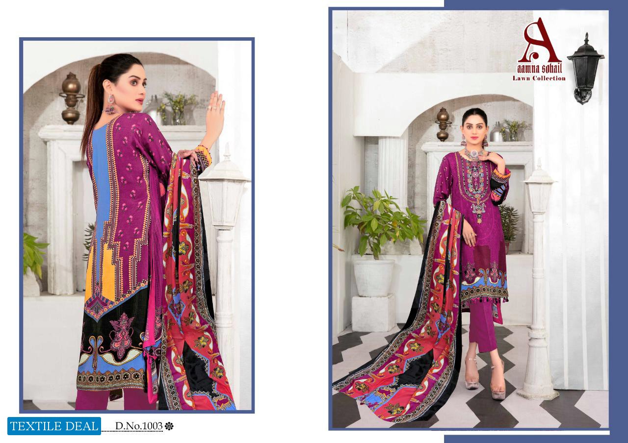 Aamna Sohail Lawn Collection Wholesale Formal Lawn Dress