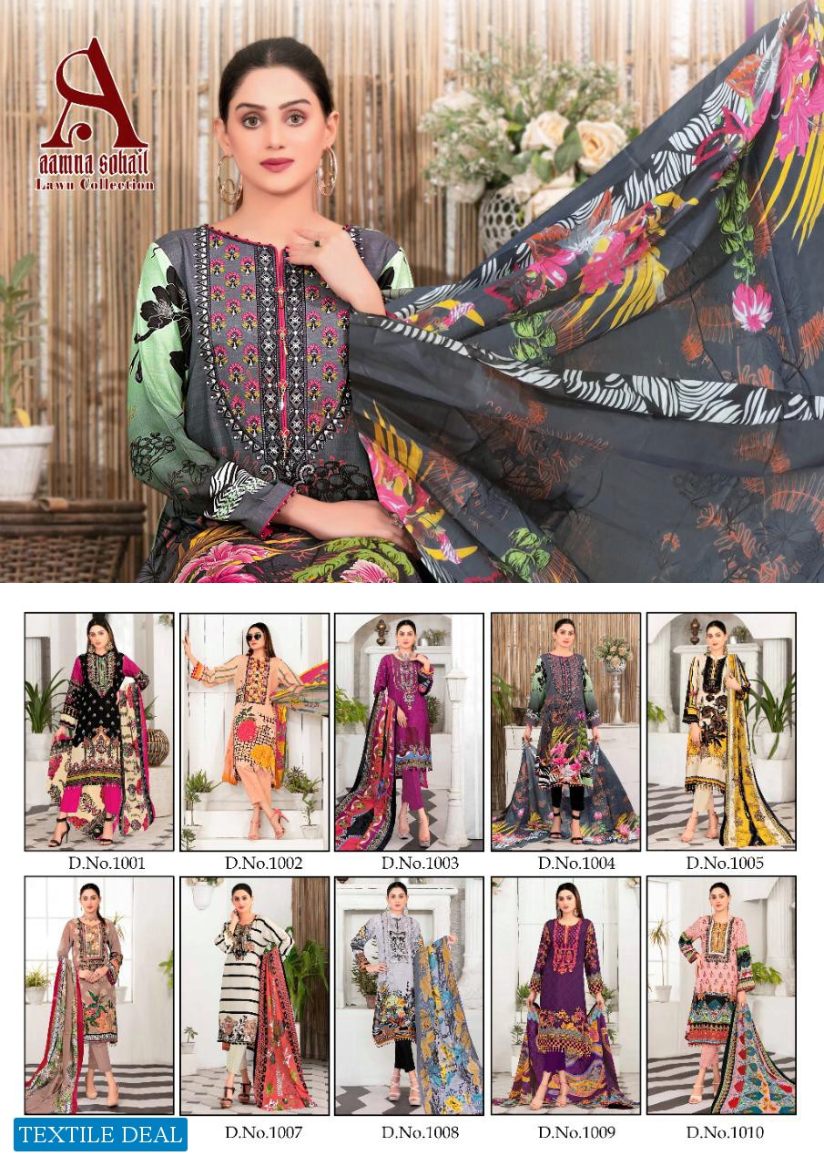 Aamna Sohail Lawn Collection Wholesale Formal Lawn Dress