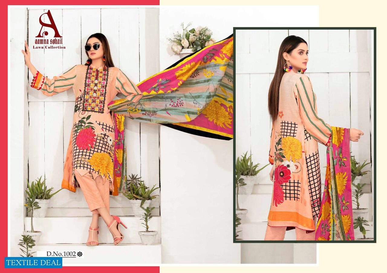 Aamna Sohail Lawn Collection Wholesale Formal Lawn Dress