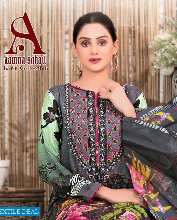 Aamna Sohail Lawn Collection Wholesale Formal Lawn Dress