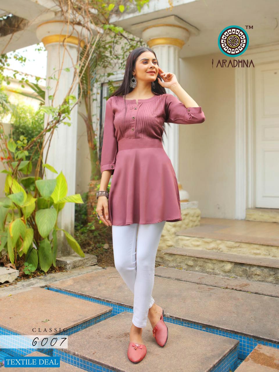 Aaradhna Classic Vol-6 Wholesale Full Stitch Reyon Kurtis