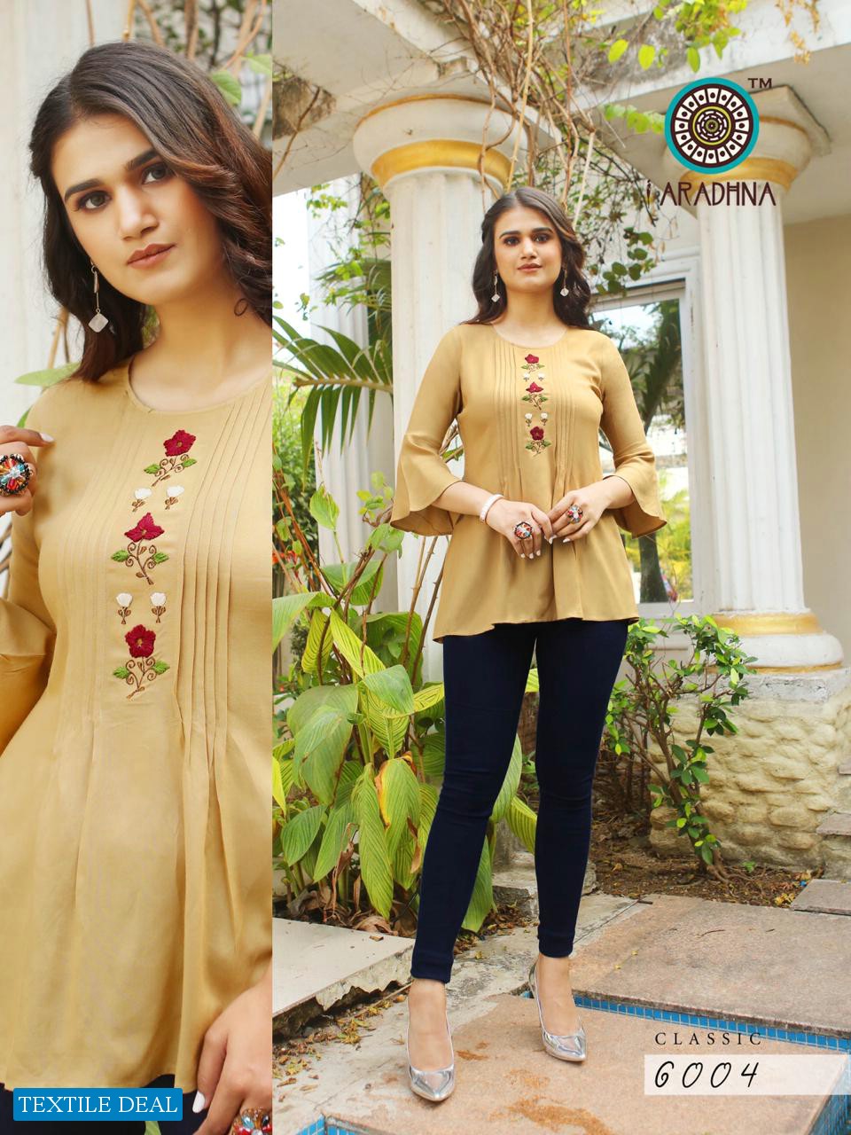 Aaradhna Classic Vol-6 Wholesale Full Stitch Reyon Kurtis