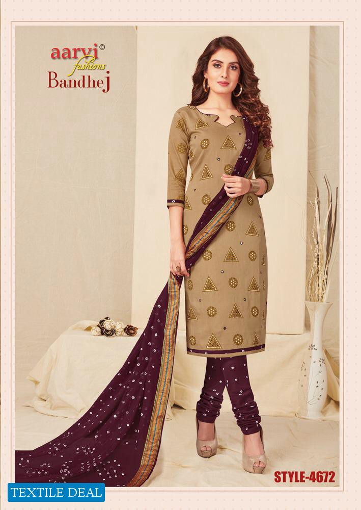 Aarvi Bandhej vol-4 Wholesaler Dress Material