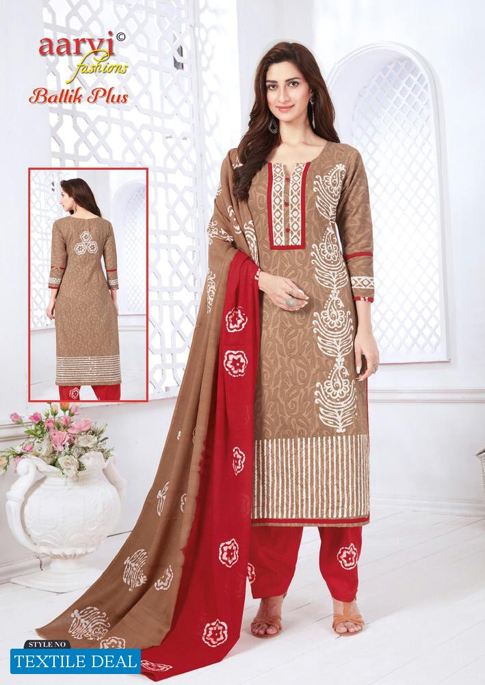 Aarvi Batik Plus Vol-1 Wholesale Printed bandhani Dress