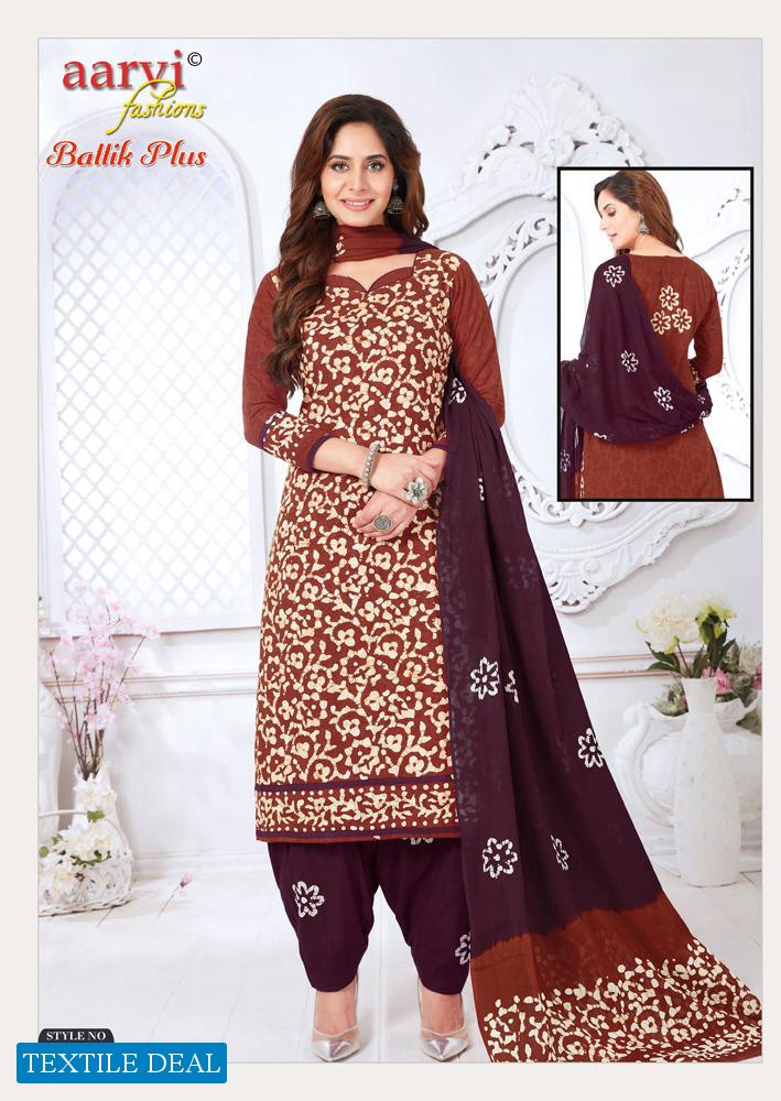 Aarvi Batik Plus Vol-1 Wholesale Printed bandhani Dress