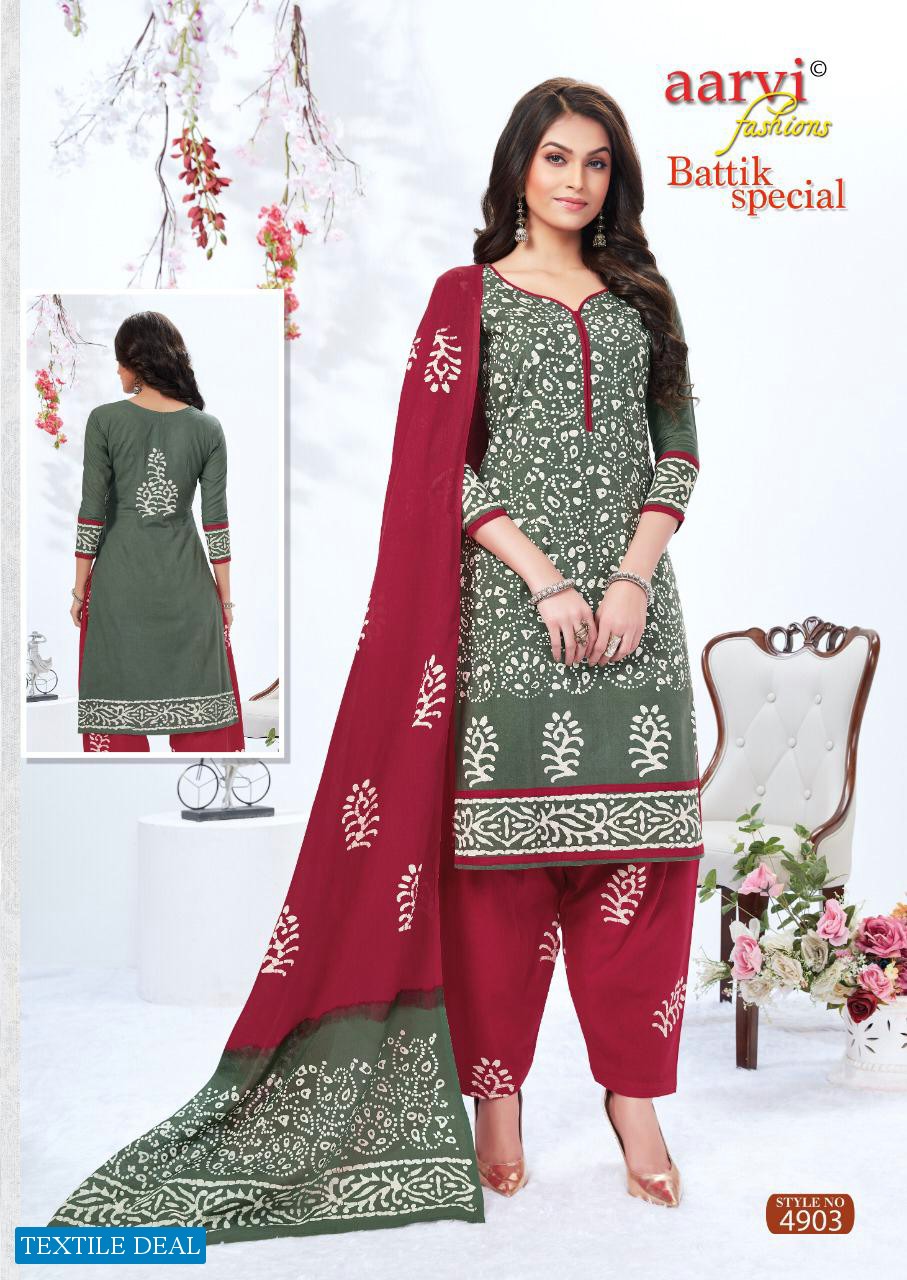 Aarvi Batik Special Vol-13 Wholesale printed Dress Material
