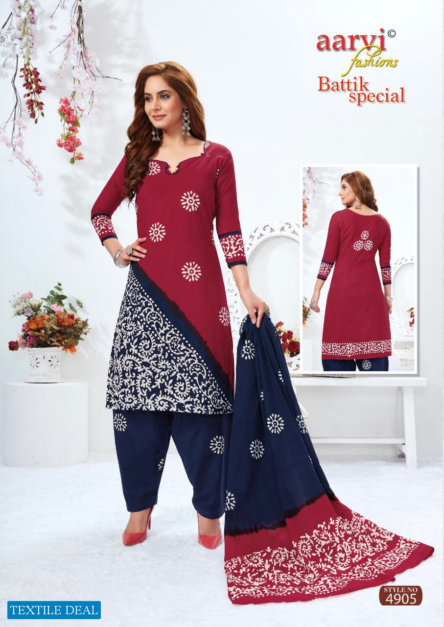 Aarvi Batik Special Vol-13 Wholesale printed Dress Material