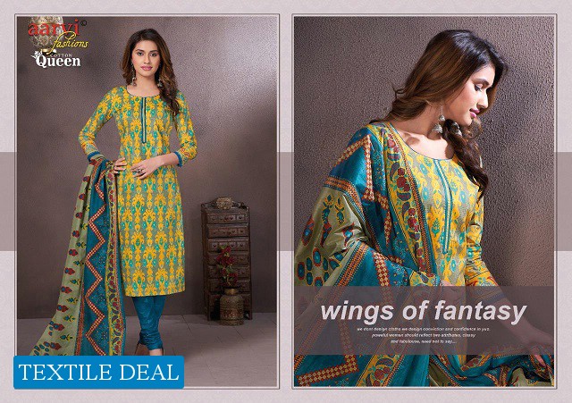 Aarvi Cotton Queen Vol-3 Wholesale printed Dress Material