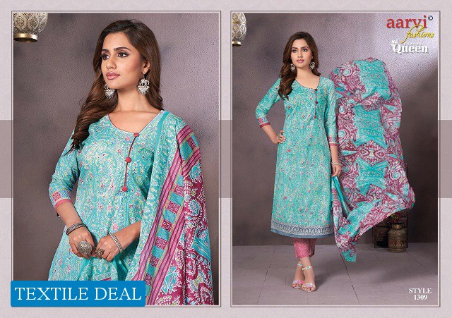 Aarvi Cotton Queen Vol-3 Wholesale printed Dress Material