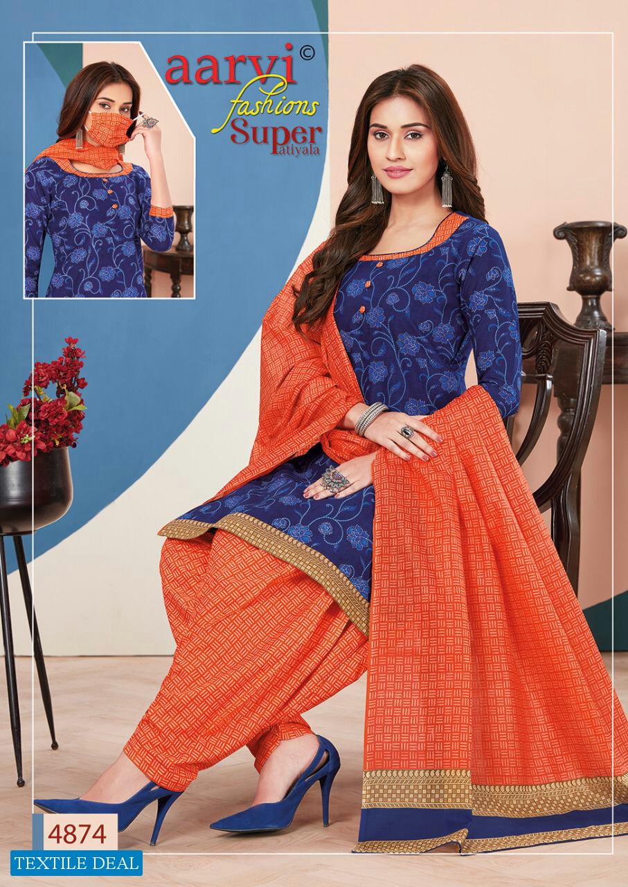 Aarvi Super Patiyala Vol-3 Wholesale Cotton Dress Catalog