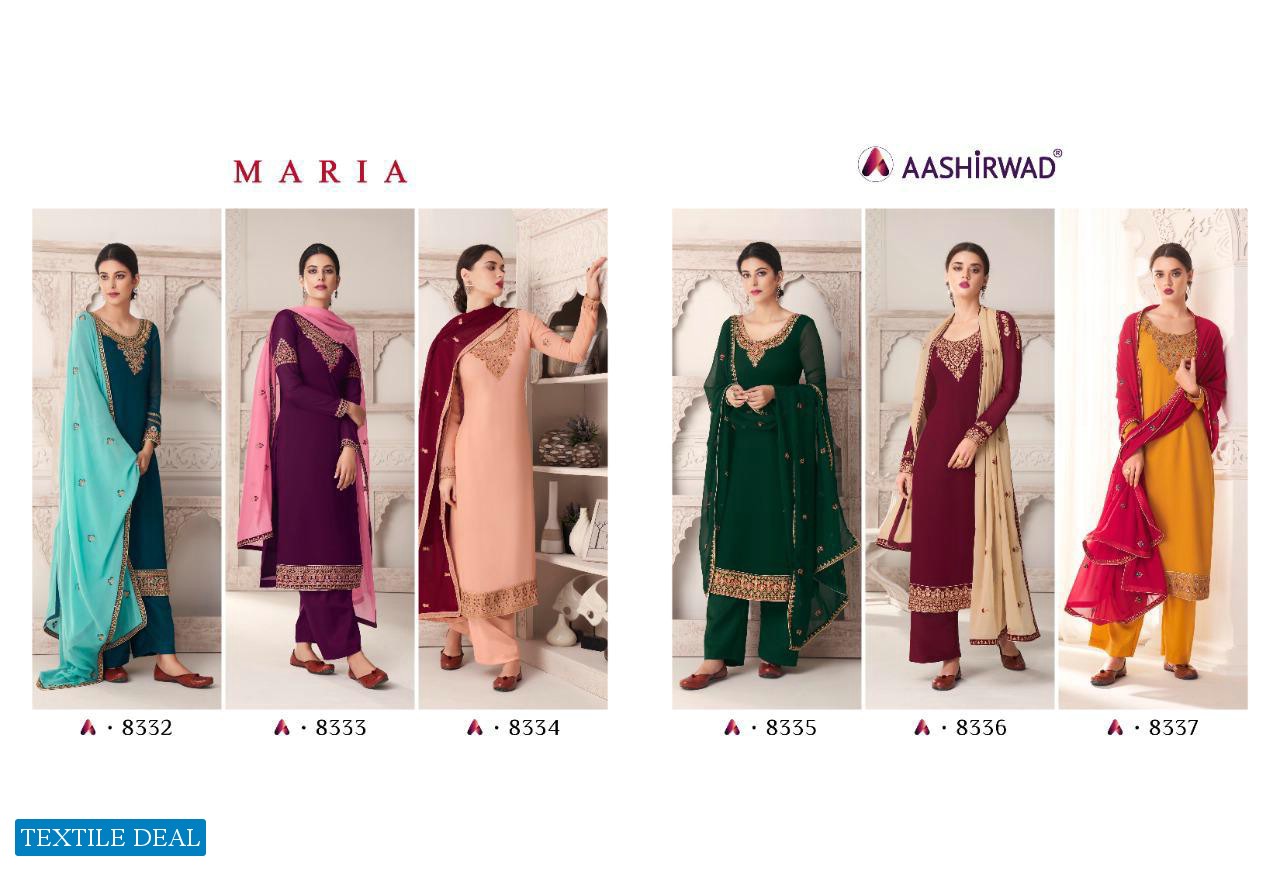Aashirwad Maria Wholesale Straight Long Salwar Kameez