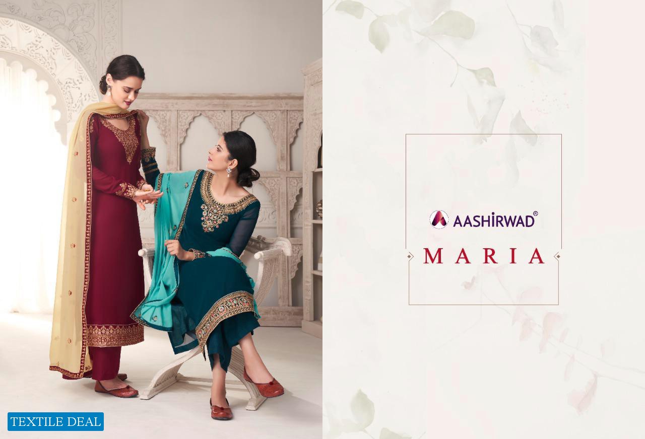 Aashirwad Maria Wholesale Straight Long Salwar Kameez