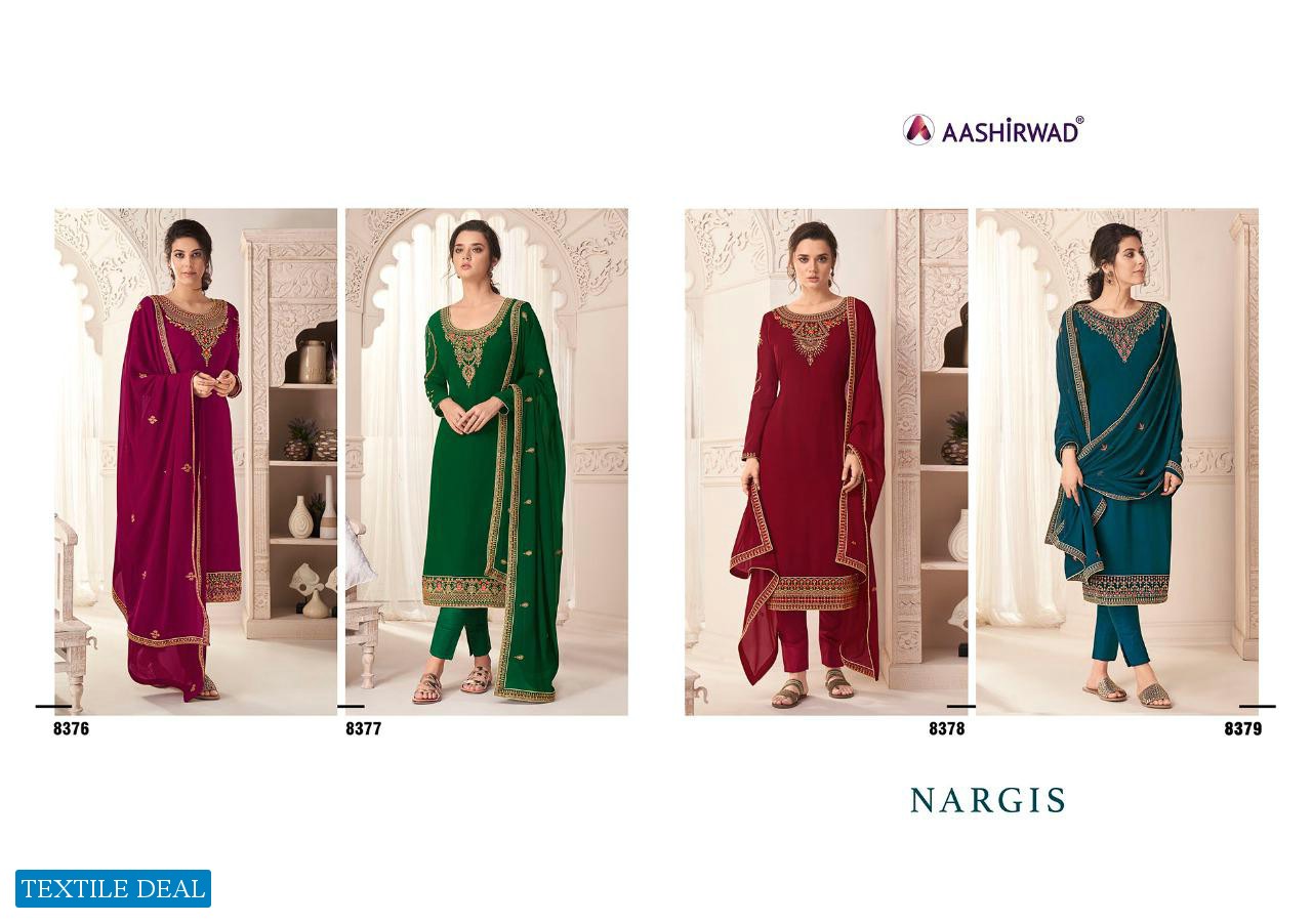 Aashirwad Nargis Wholesale Straight Salwar Kameez