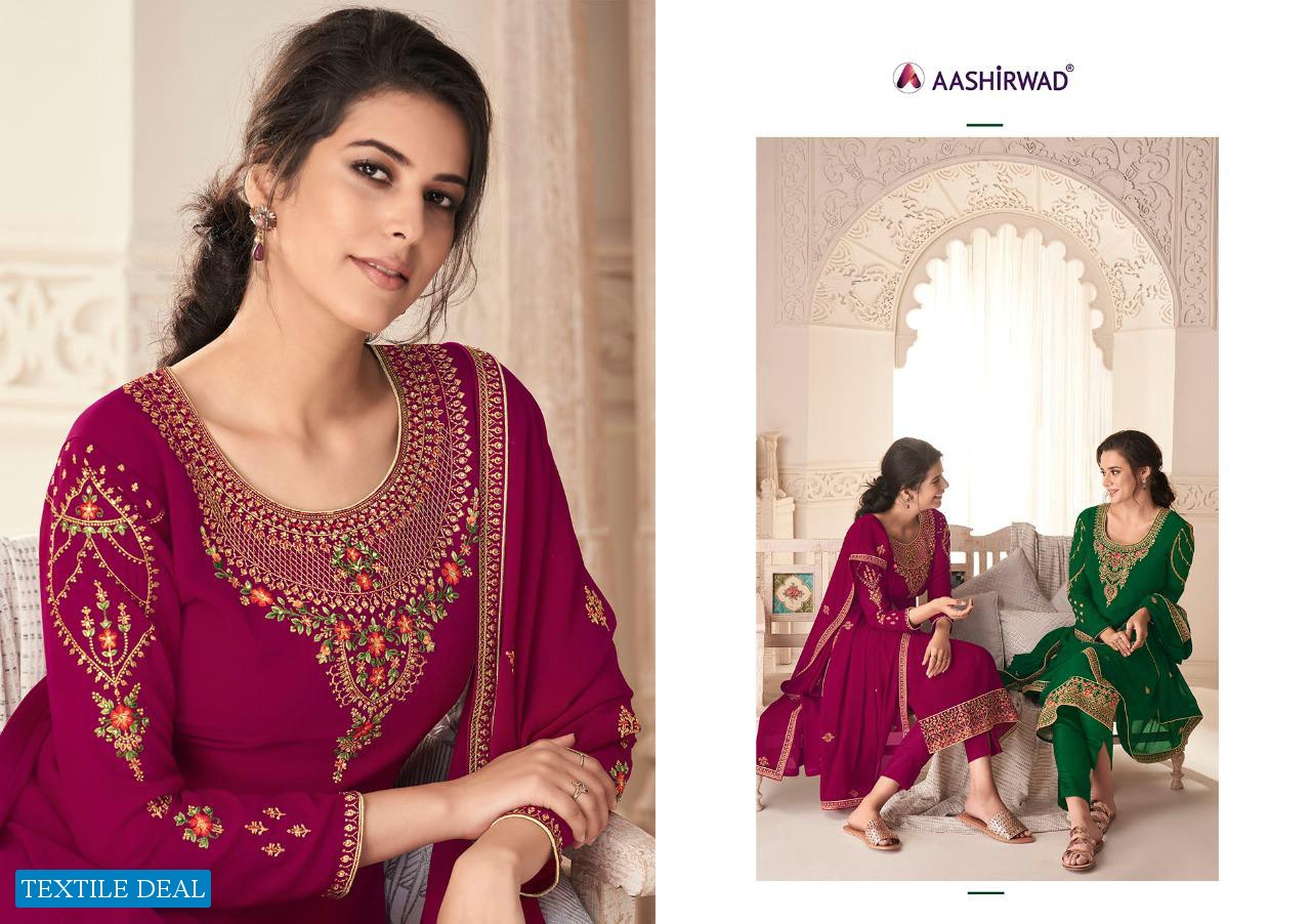 Aashirwad Nargis Wholesale Straight Salwar Kameez