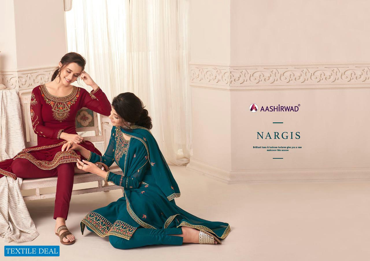 Aashirwad Nargis Wholesale Straight Salwar Kameez