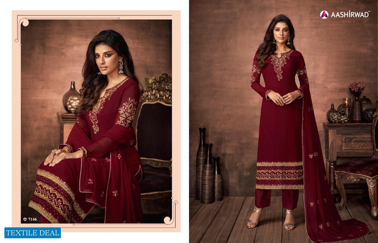 Aashirwad Nazakat Wholesale Straight Long Salwar Suits