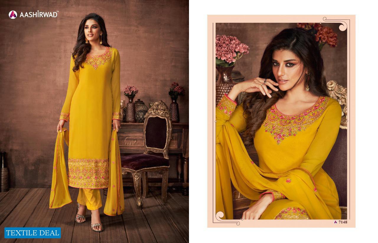Aashirwad Nazakat Wholesale Straight Long Salwar Suits