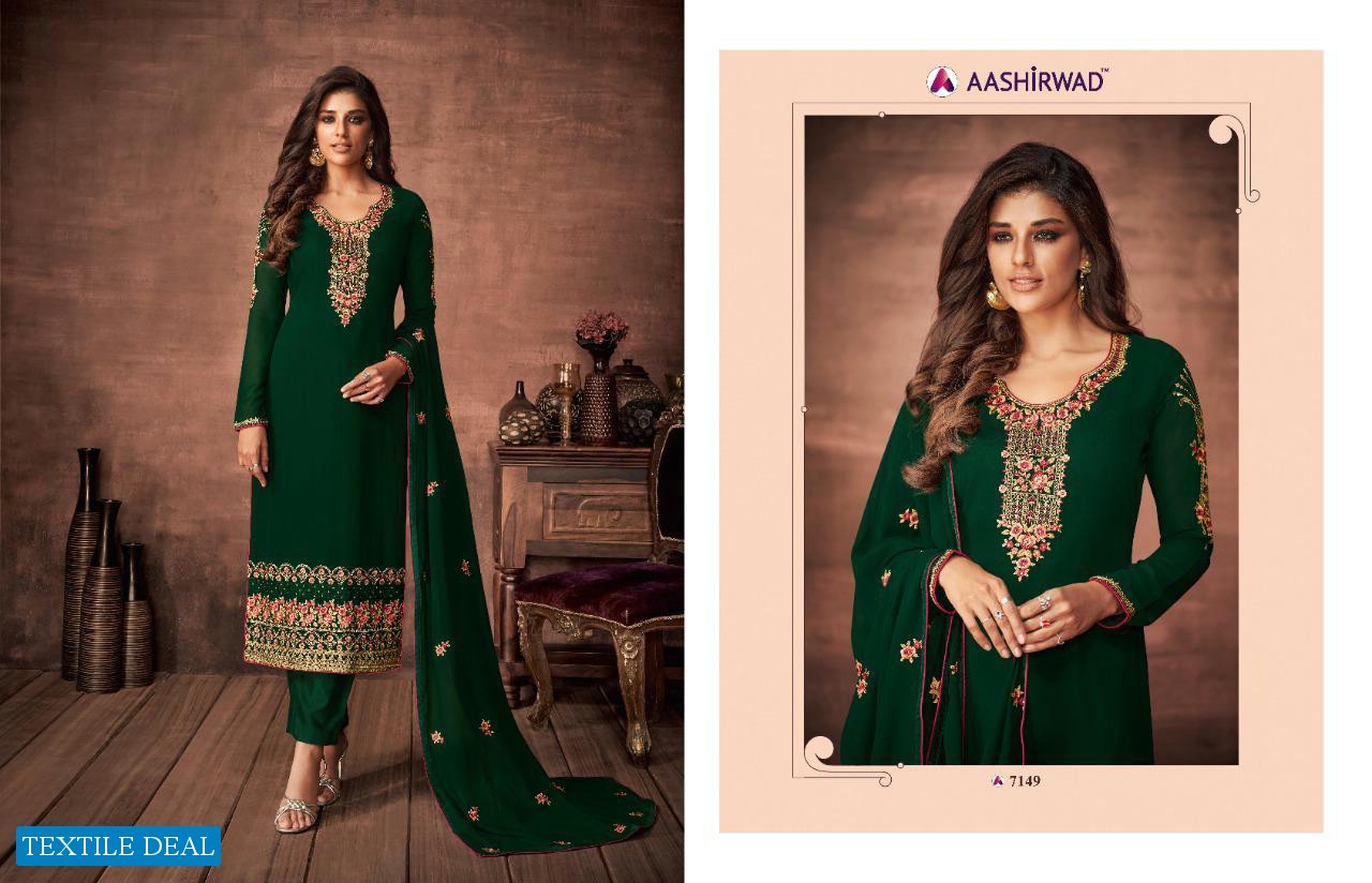 Aashirwad Nazakat Wholesale Straight Long Salwar Suits