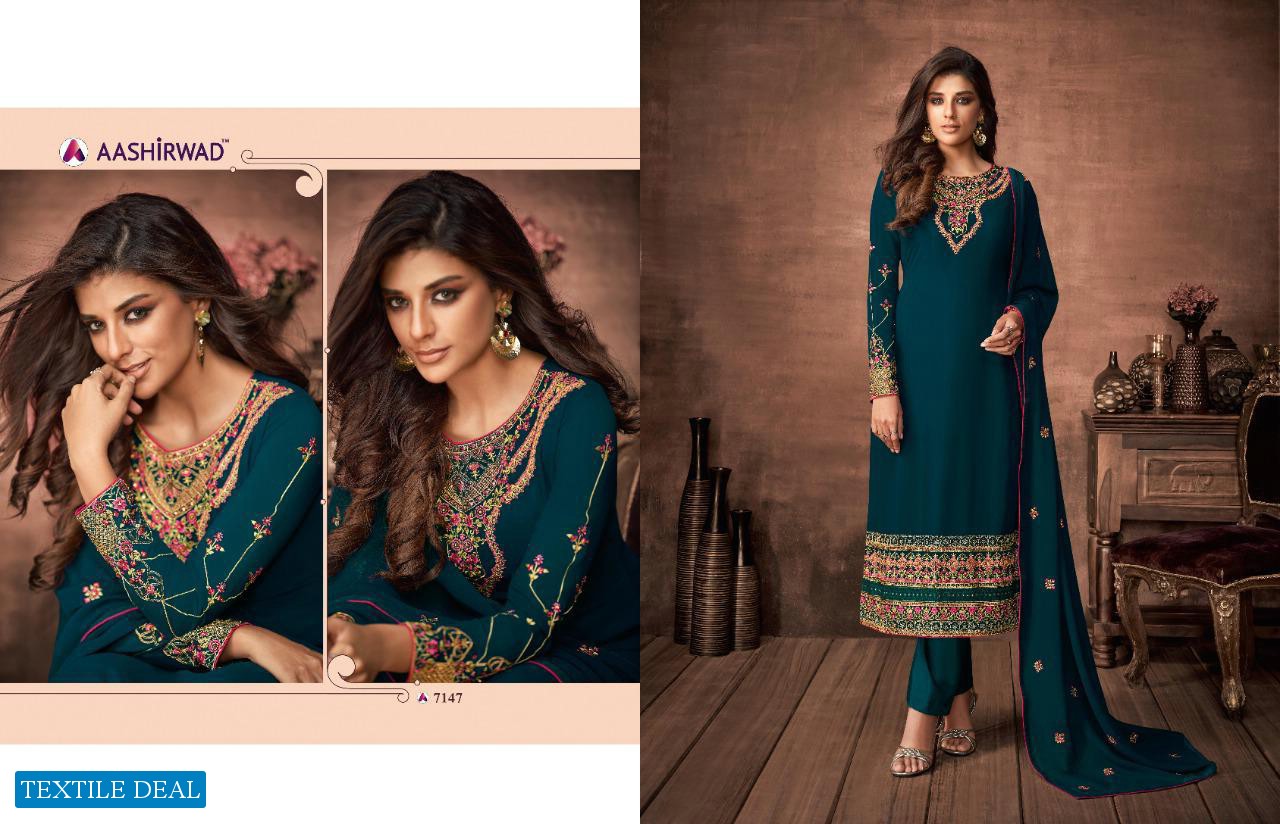 Aashirwad Nazakat Wholesale Straight Long Salwar Suits