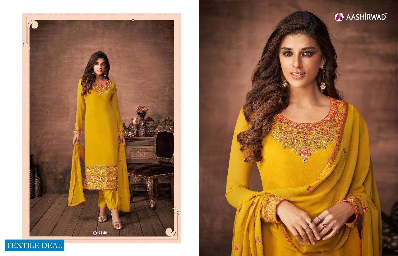 Aashirwad Nazakat Wholesale Straight Long Salwar Suits