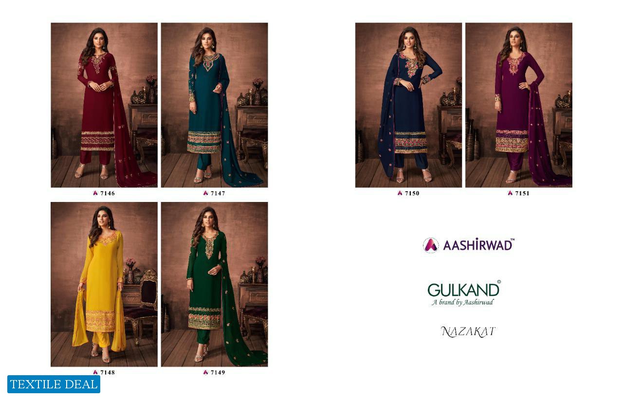 Aashirwad Nazakat Wholesale Straight Long Salwar Suits