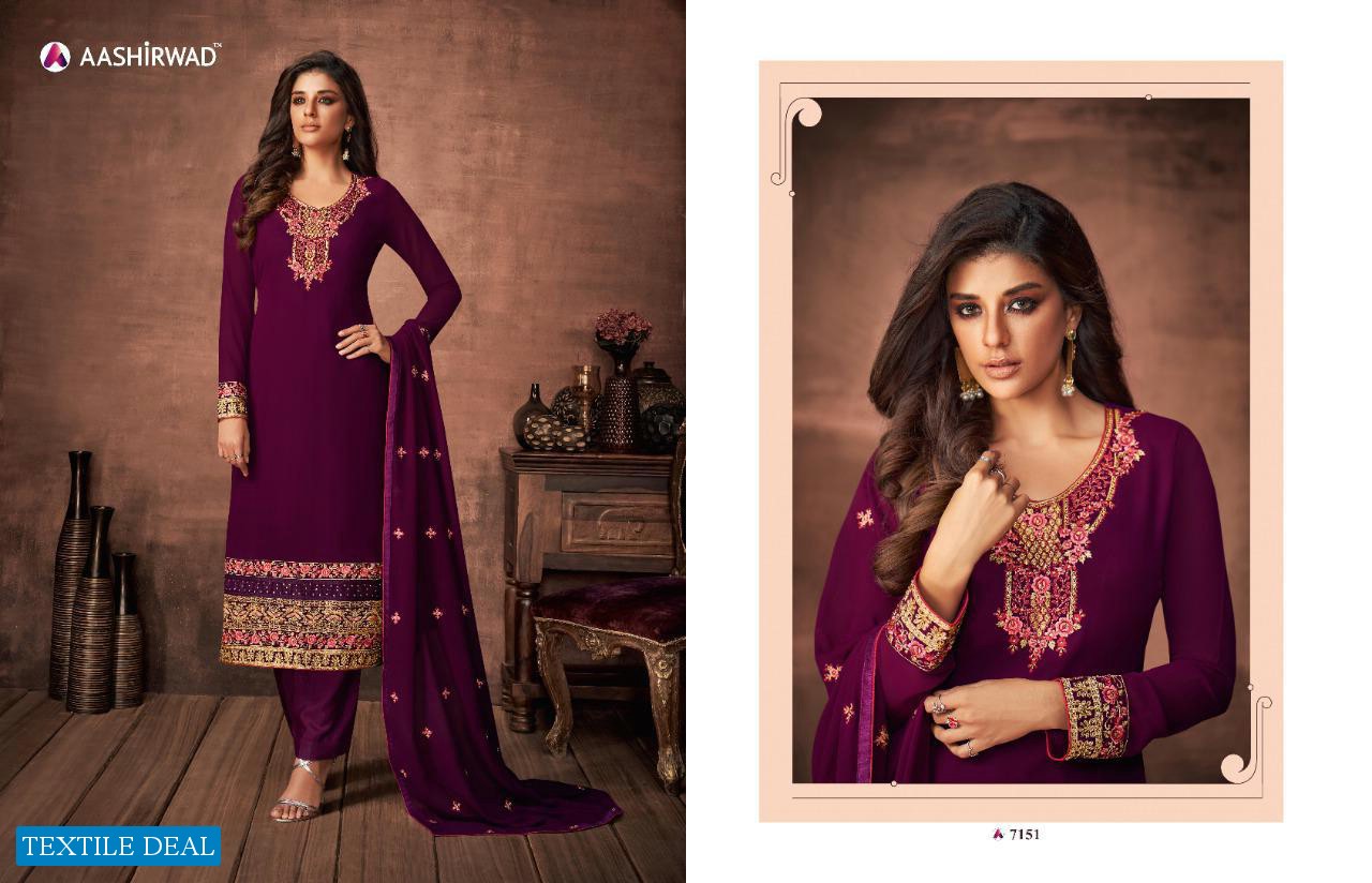 Aashirwad Nazakat Wholesale Straight Long Salwar Suits